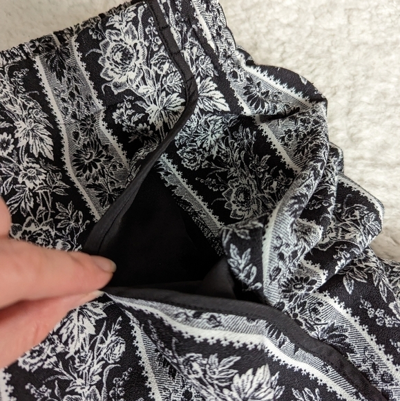 Club MONACO floral print black and white trouser pants xs - Picture 5 of 13
